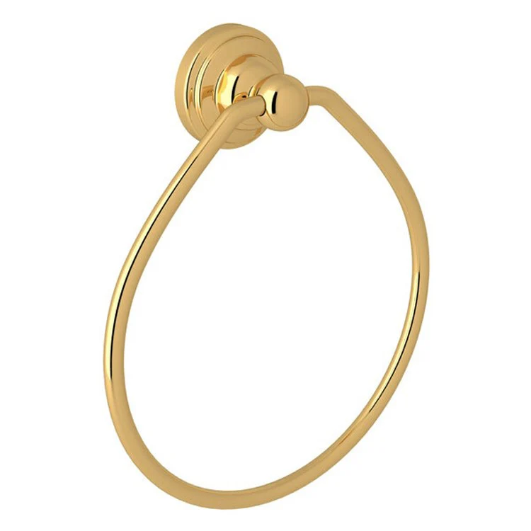 Towel Ring Edwardian 6.5 Inch Unlacquered Brass 1-3/8 Inch - Frankwebs