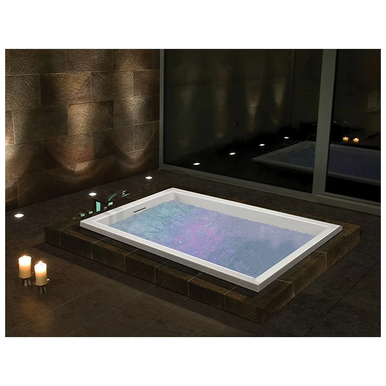 Air Tub Andrea 12 60 x 42 Inch Drop-In Elite Ultra Whirlpool End White Rectangle Acrylic CXL 116 Gallons 21-1/4 Inch - Frankwebs