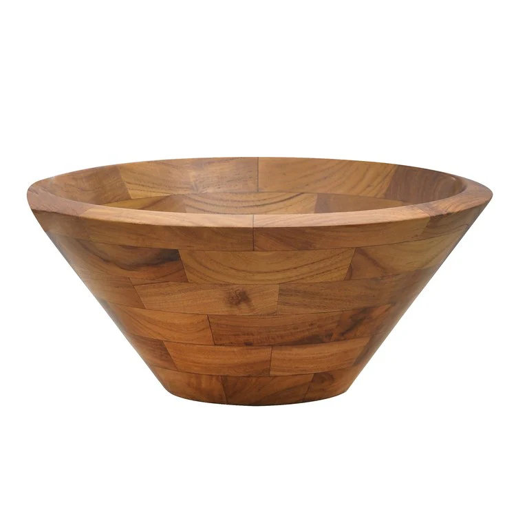 Vessel Catali Above Counter 13-3/4 Inch Teak Natural Wood - Frankwebs