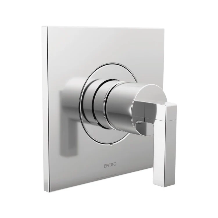 Thermostatic Trim Frank Lloyd Wright Square Less Handle 1 Less Handle Brilliance Polished Nickel ADA Brass - Frankwebs