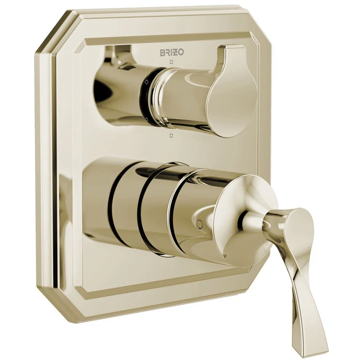 Pressure Balance Valve Trim Virage with Integrated 6 Function Diverter 2 Lever Brilliance Brushed Nickel ADA - Frankwebs