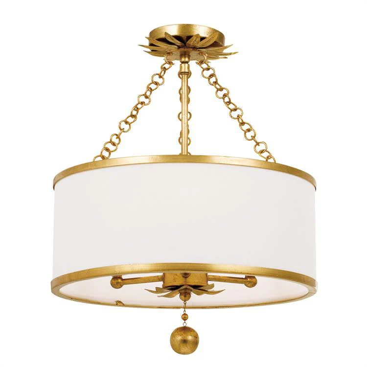 Broche Three-Light Flush Mount Ceiling Fixture - Frankwebs