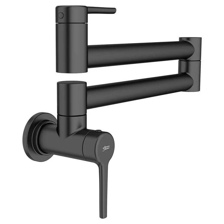 Studio S Wall-Mount Pot Filler Kitchen Faucet - Matte Black - Frankwebs