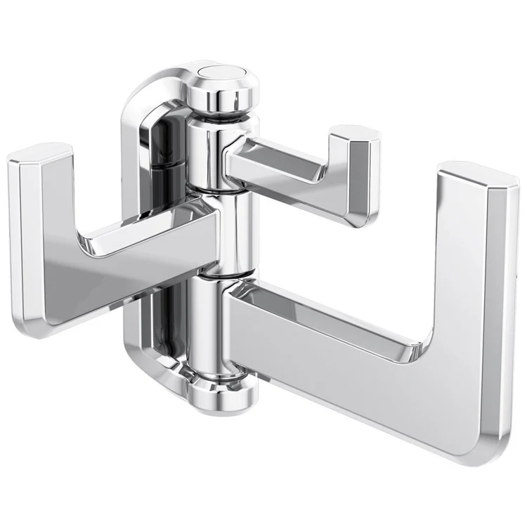 Robe Hook Levoir 3 Hook Polished Chrome 3-1/8 Inch 4-3/8 Inch Wall Mount Zinc - Frankwebs