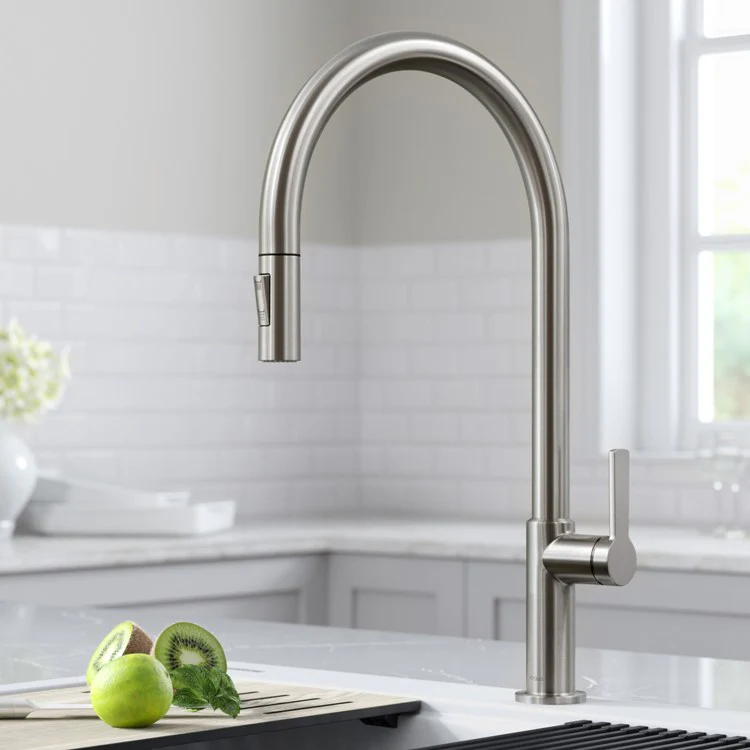 Oletto High-Arc Single Handle Pull Down Kitchen Faucet - Frankwebs