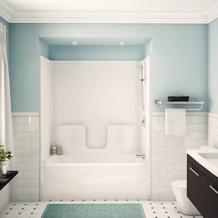 Tub and Shower Module 60 x 30 x 73-1/4 Inch AcrylX Right Hand Bone - Frankwebs