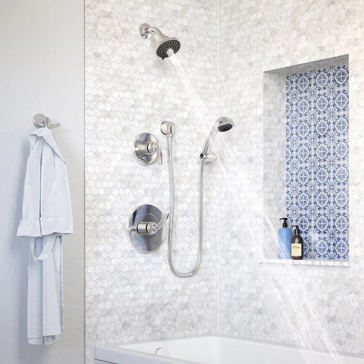 Elm Two Handle Five-Function Shower Trim with Three-Function Handshower without Valves - Frankwebs