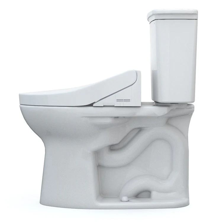 Toilet Drake 2 Pieces Cotton Elongated 29-1/2 Inch 1.28 Gallons per Flush Left Hand Chrome Washlet+ C5 - Frankwebs