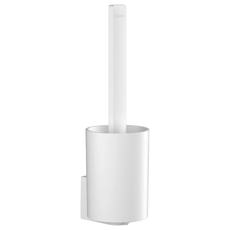 Toilet Brush Holder WallStoris Matte White Plastic for Bathroom - Frankwebs