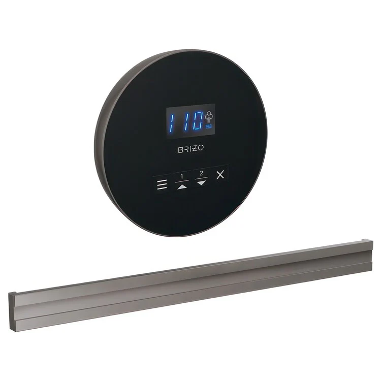 Steam Kit Mystix Lumicoat Luxe Gold Elemental with Round Steam Control & Bilateral Steam Head 2 User Presets Selectable RapidMist Patented Dual Sensor Technology - Frankwebs