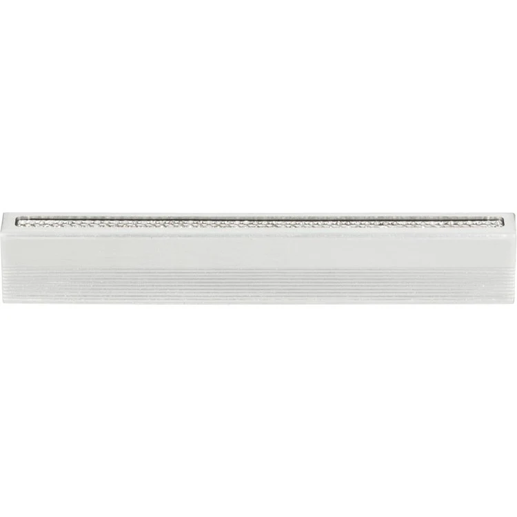Drawer Pull Atlas Crystal Inset Thin Matte Chrome Aluminum & Crystal 3-13/16 Inch - Frankwebs