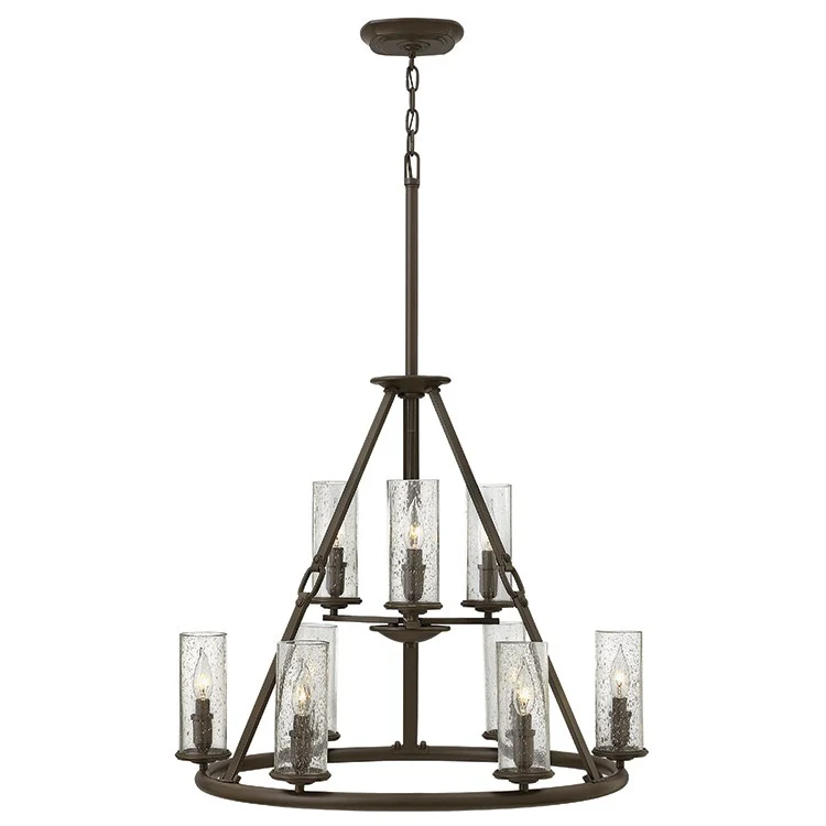 Dakota Nine-Light Two-Tier Chandelier - Frankwebs
