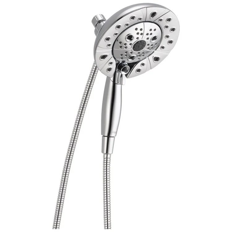 Handshower Combination Universal Showering H2Okinetic 2-In-1 Chrome 5 Function 6-7/8 Inch Transitional Round 1.75 Gallons per Minute - Frankwebs