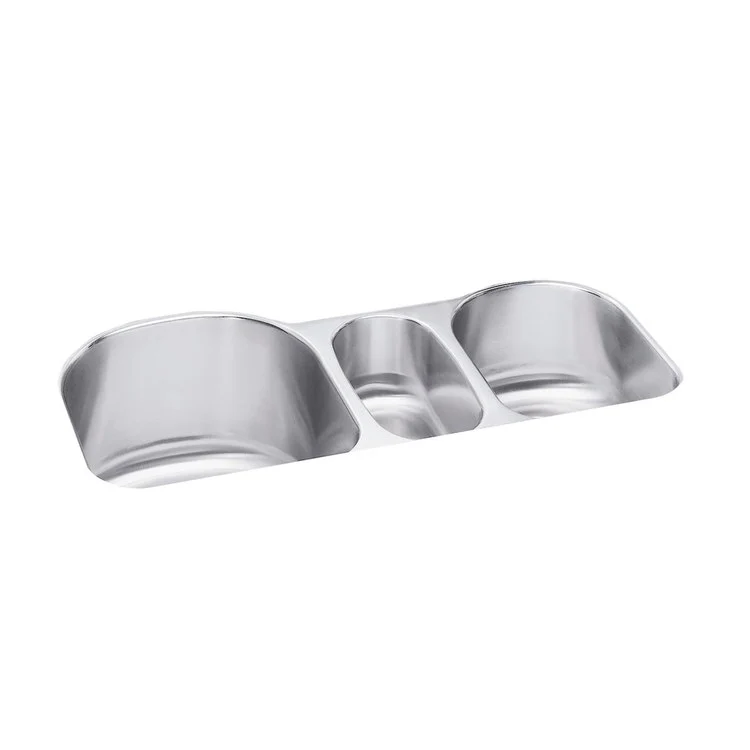 Kitchen Sink Lustertone Classic 39.5 x 20 Inch Triple Bowl Kit Lustrous Highlighted Satin Undermount - Frankwebs