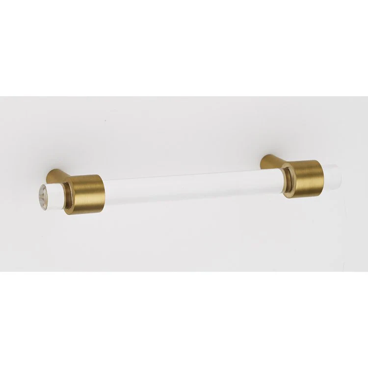 Pull Contemporary Acrylic Satin Brass 4 Inch 5-1/4 Inch 1-3/8 Inch - Frankwebs