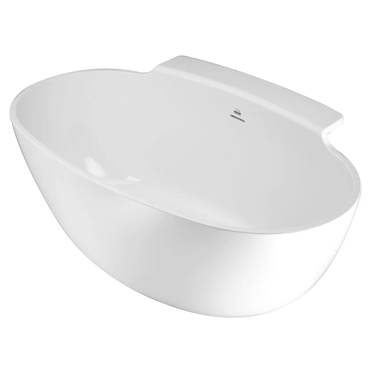 Soaking Tub Metro Collection Guthrie 58 x 36 Inch Freestanding Tub Only Center White Hydroluxe SS - Frankwebs