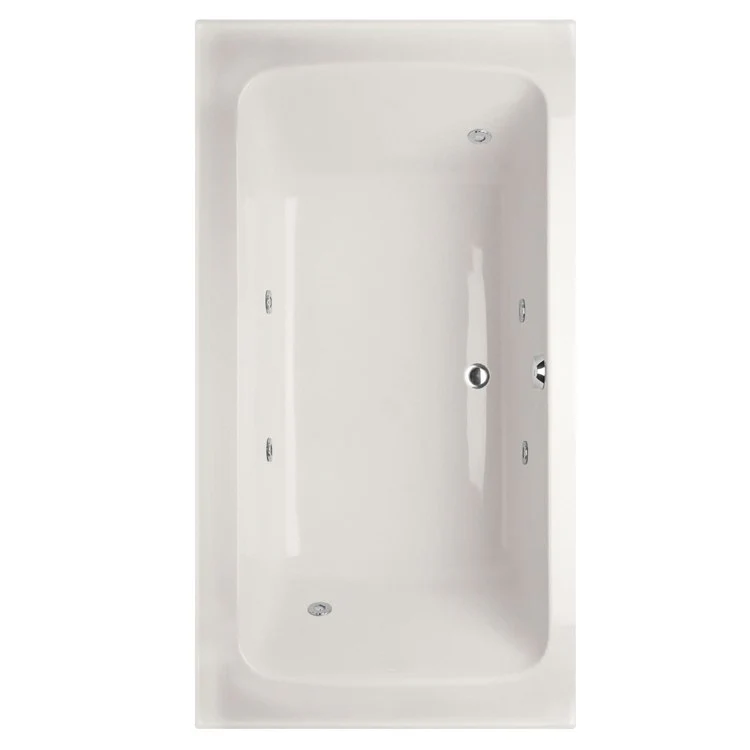 Whirlpool Tub Designer Collection Rachael 72 x 36 x 20 Inch Drop-In Center Drain Biscuit Rectangle - Frankwebs