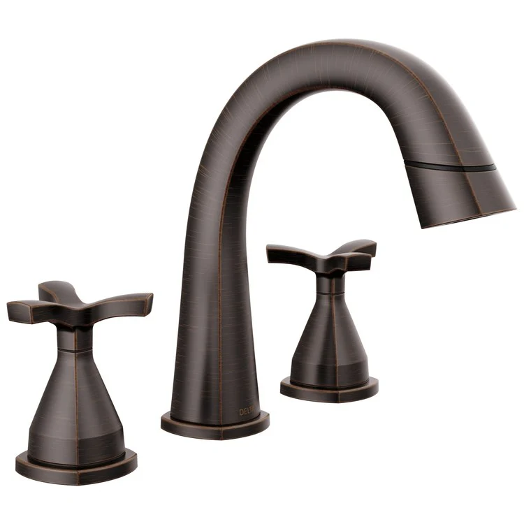 Lavatory Faucet Stryke Widespread 8-16 Inch Spread 2 Lever ADA WaterSense Venetian Bronze Pull Down 1.2 Gallons per Minute - Frankwebs