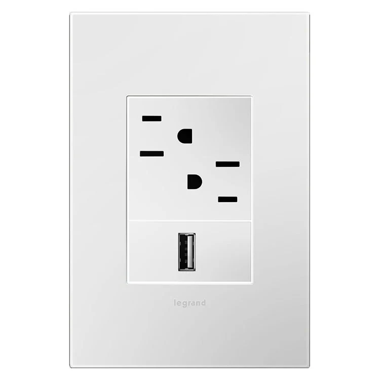 Wall Plate adorne 1 Gang Plus Gloss White 3.45 x 5.13 Inch for adorne Switches/Dimmers and Outlets - Frankwebs