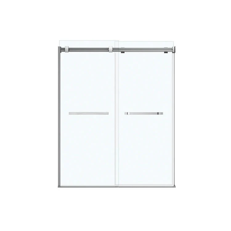 Shower Door Duel Duel Sliding 58-1/2Lx74H Inch Chrome Clear 5/16 Inch 56 to 58-1/2x74 Inch - Frankwebs