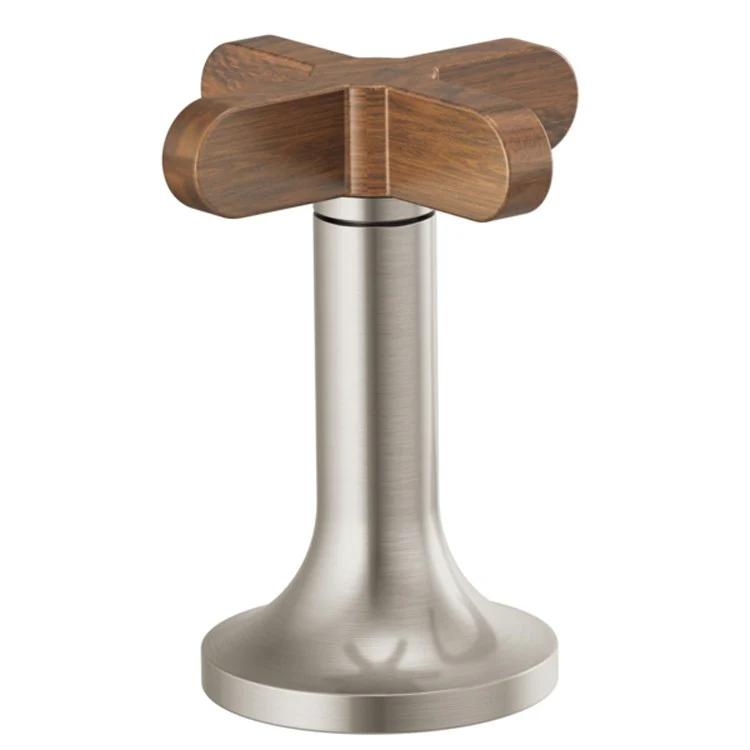 Handle Kit Odin Metal/Wood 2 High Cross Matte Black ADA for Widespread Lavatory - Frankwebs