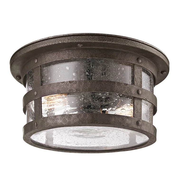 Barbosa Two-Light Outdoor Flush Mount Ceiling Fixture - Frankwebs