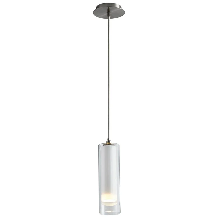 Gratis Single-Light Mini Pendant with Satin Opal Shade - Satin Nickel - Frankwebs