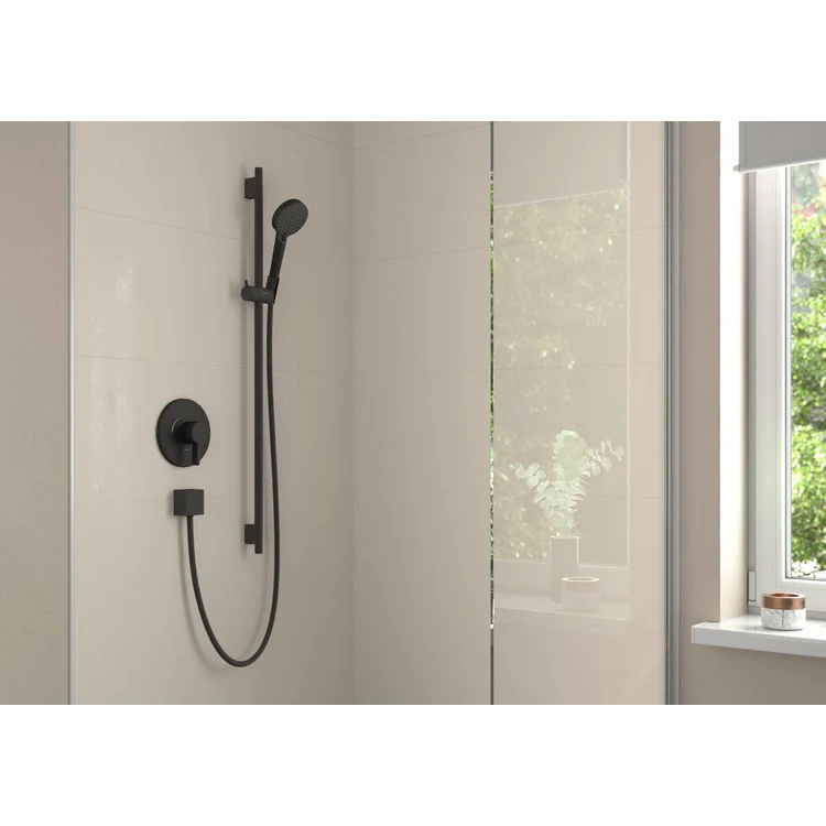 Wall Outlet FixFit Square with Check Valve Matte Black for All 1/2 Inch Hoses - Frankwebs