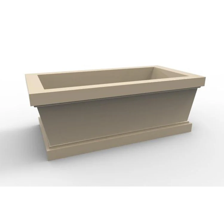 Air Tub Designer Collection Da Vinci Freestanding Bone Rectangle Acrylic 70 x 36 x 25 Inch - Frankwebs