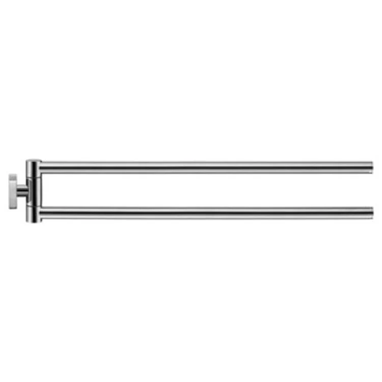 Towel Bar Karree 17-3/4 Inch Rail 2 Swiveling Arm Chrome - Frankwebs