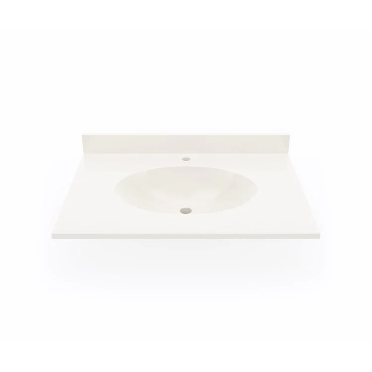 Vanity Top Chesapeake Single Bowl 31 x 22 Inch ADA Bisque Swanstone 1 Hole - Frankwebs