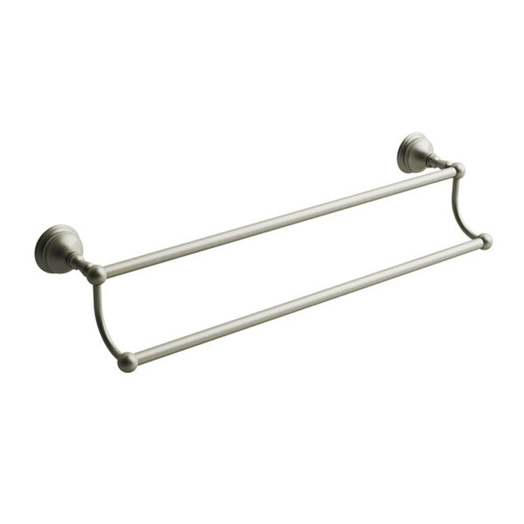 Towel Bar Retro 24 Inch Double Polished Nickel Zinc 6-3/4 Inch - Frankwebs