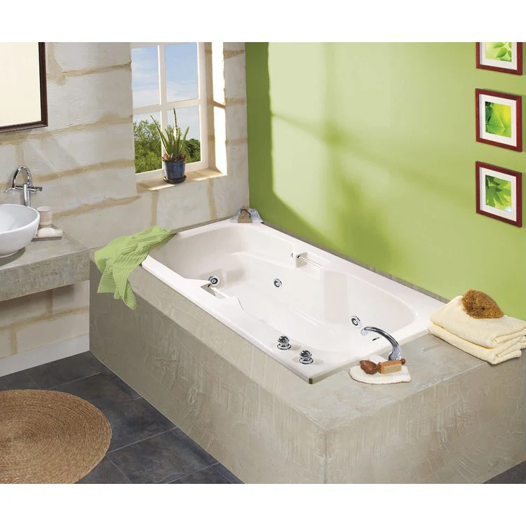 Tub Lopez 66 x 36 Inch Alcove Aeroeffect End White Acrylic - Frankwebs