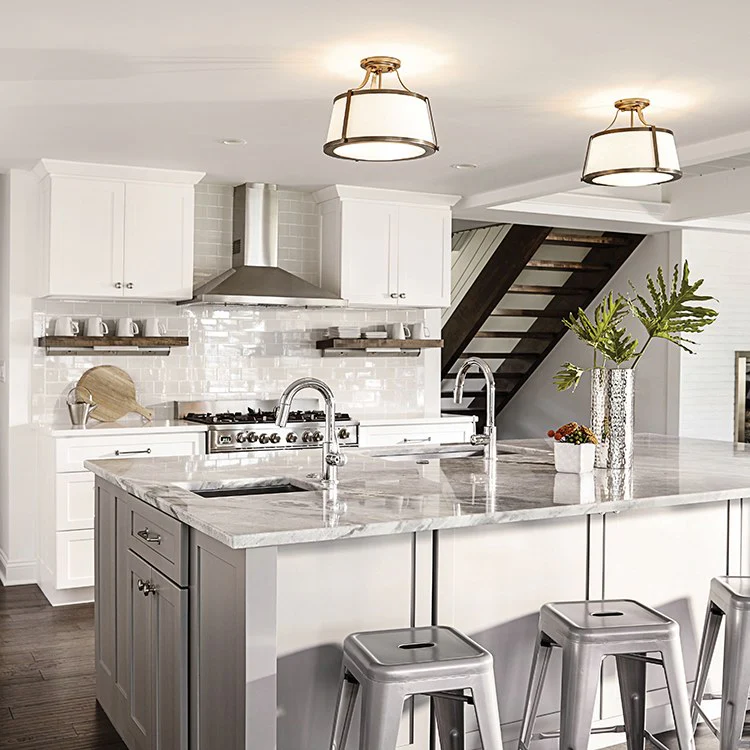 Charlotte Three-Light Semi-Flush Mount Ceiling Light - Frankwebs