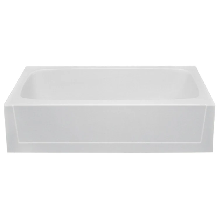Soaking Tub Alcove Left Drain Almond Rectangle 50 Gallons 60 x 30 x 18 Inch - Frankwebs