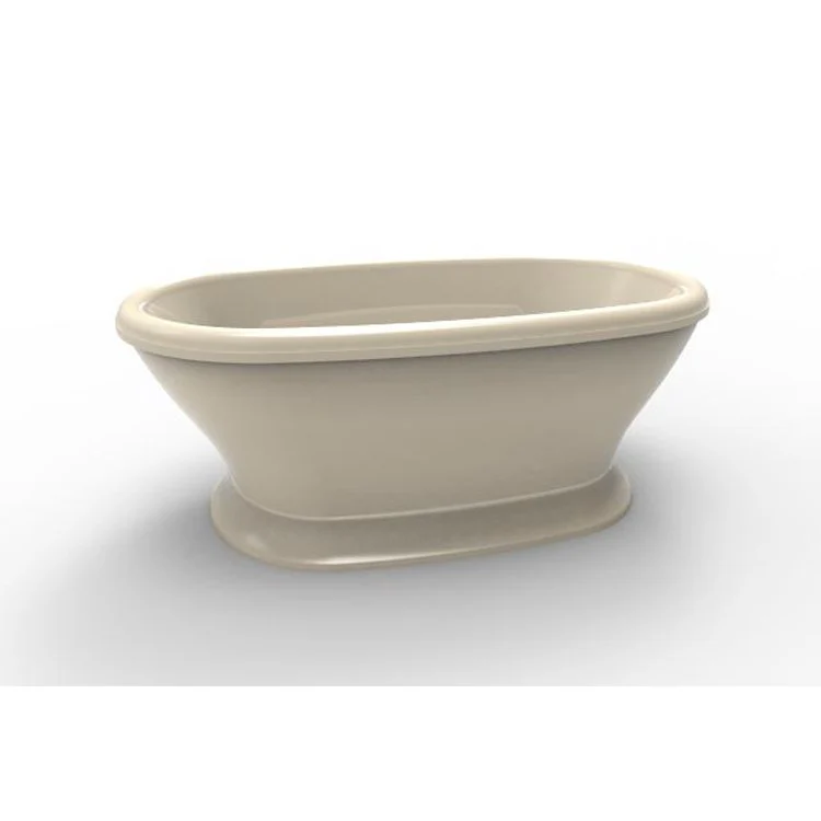 Soaking Tub Designer Collection Lauren 70 x 40 Inch Freestanding Tub Only Center Biscuit Acrylic - Frankwebs