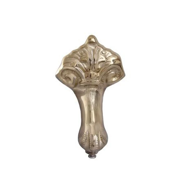 Freestanding Tub Gavin 54 Inch Slipper Oval Cast Iron White/Polished Brass Imperial Feet No Faucet Holes - Frankwebs