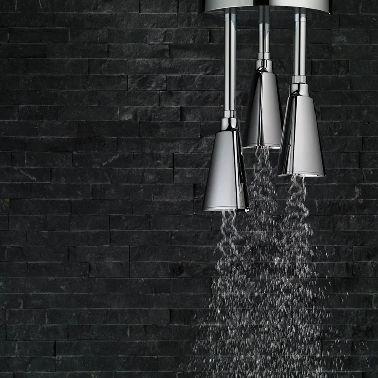 H2Okinetic Single-Function Three-Head Pendant Raincan Shower Head - Frankwebs