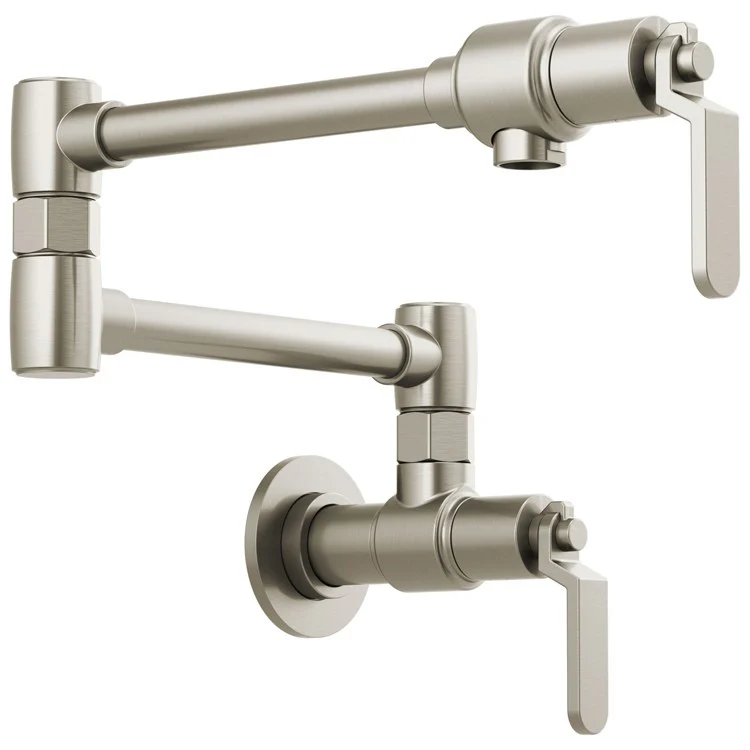 Pot Filler Litze Wall Mount Cold Water Only 2 Industrial Lever ADA Brilliance Stainless - Frankwebs