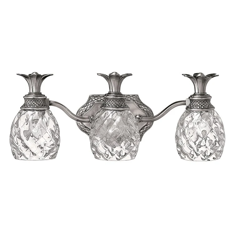 Plantation Three-Light Bathroom Lighting Fixture - Frankwebs