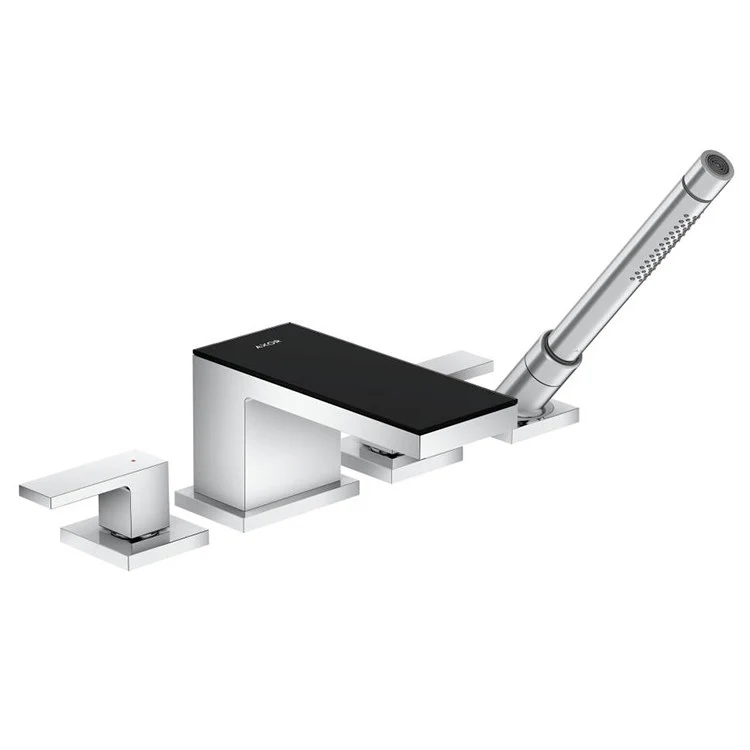 MyEdition Two Handle 4-Hole Roman Tub Filler with Handshower/Glass Plate - Frankwebs