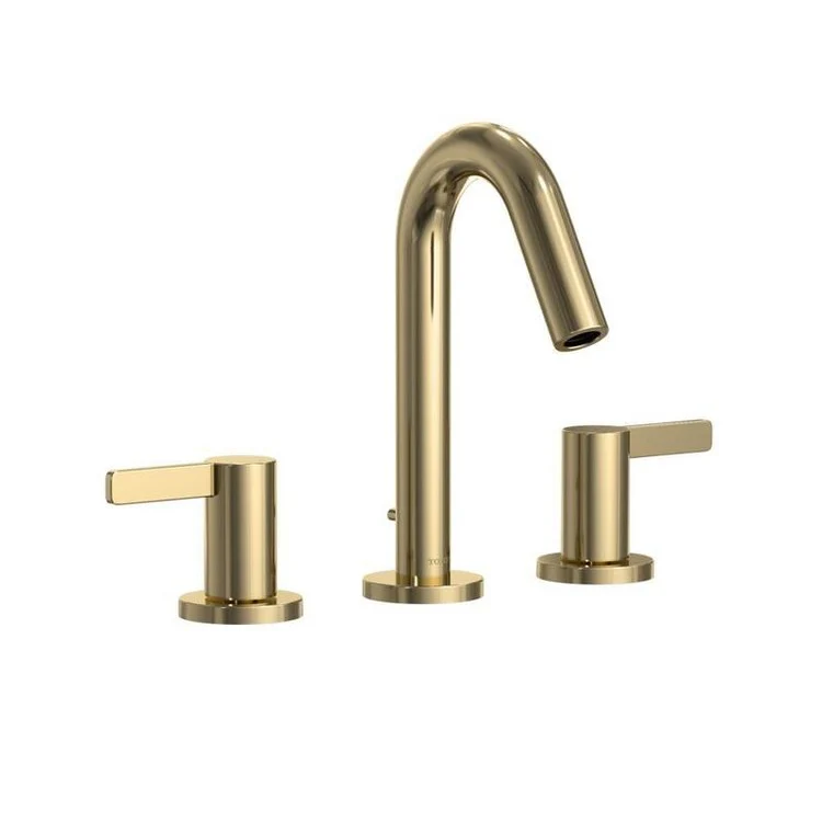 Lavatory Faucet GF Deck Mount Widespread 8 Inch Spread 2 Lever ADA CALGreen/WaterSense Polished French Gold 1.2 Gallons per Minute - Frankwebs