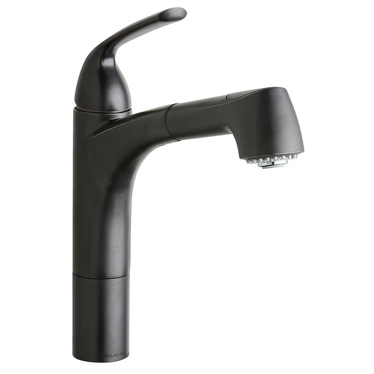 Kitchen Faucet Gourmet Deck Mount 1 Lever ADA Oil Rubbed Bronze Pull-Out Spray 1 Hole Spout Height 11 Inch - Frankwebs