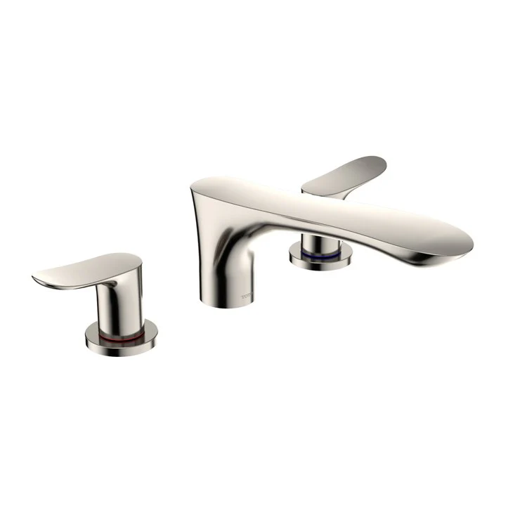 Roman Tub Trim GO Deck Mount 2 Lever Brushed Nickel ADA 3 Hole - Frankwebs