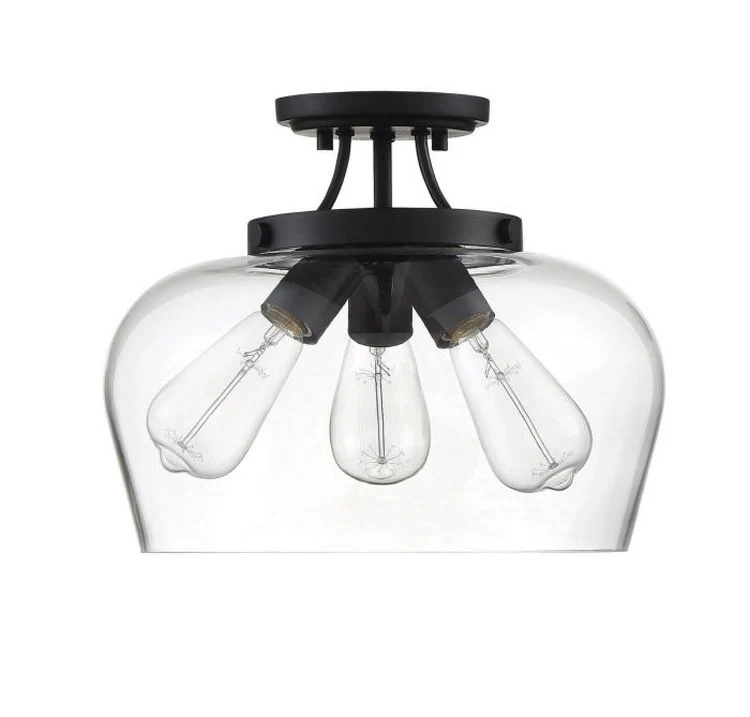 Octave Three-Light Semi-Flush Mount Ceiling Fixture - Frankwebs