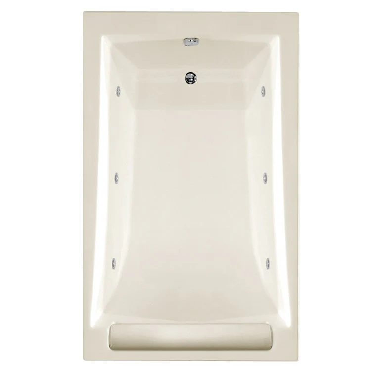 Combination Tub Designer Collection Regal 71 x 34 x 19 Inch Drop-In End Drain Bone Rectangle - Frankwebs