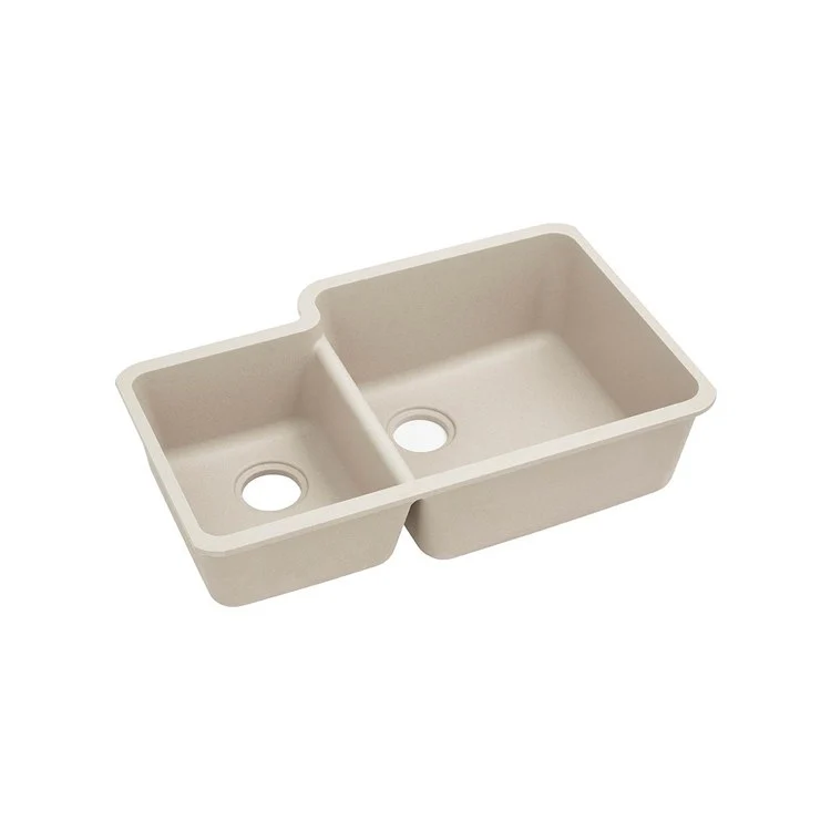 Kitchen Sink Quartz Classic 33 x 20.5 Inch Double Bowl Offset Mocha Undermount 9 Inch - Frankwebs