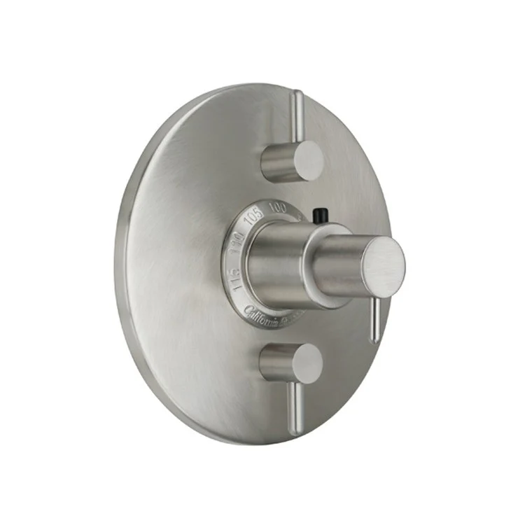 Thermostatic Trim Avalon Round StyleTherm with 2 Volume Control 3 Lever Bella Terra Bronze ADA for Requires TH52-R Or TH52D2-R Valve Faceplate and Handles Brass - Frankwebs