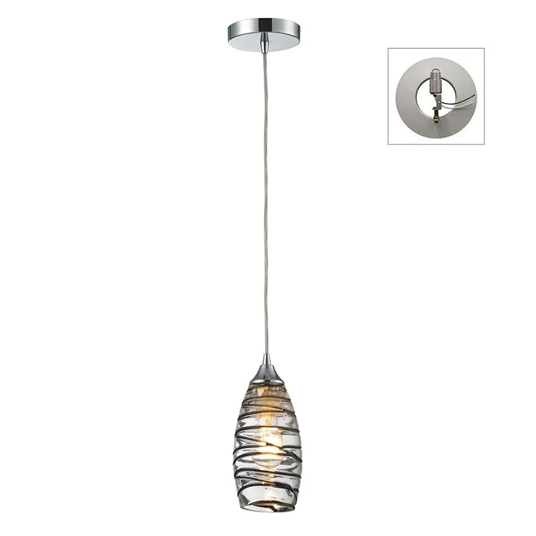 Twister Single-Light Pendant with Recessed Light Kit - Frankwebs