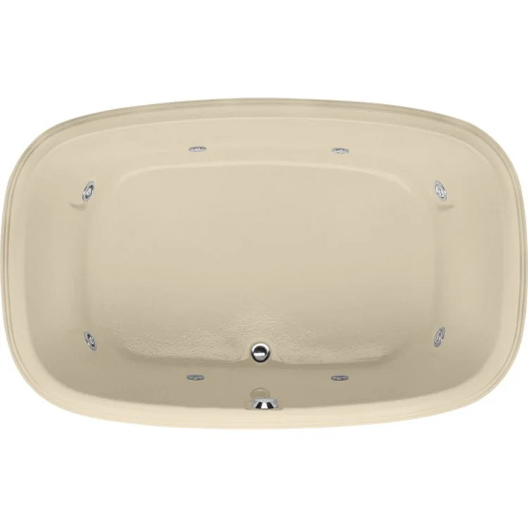 Whirlpool Tub Designer Collection Sylvia 66 x 42 x 24 Inch Alcove Side Center Drain Biscuit Rectangle - Frankwebs